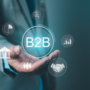 B2B marketing concept, business to business, e commerce, Professional business and commerce collaboration, Technology digital Marketing, Business action plan Strategy, internet online marketing.